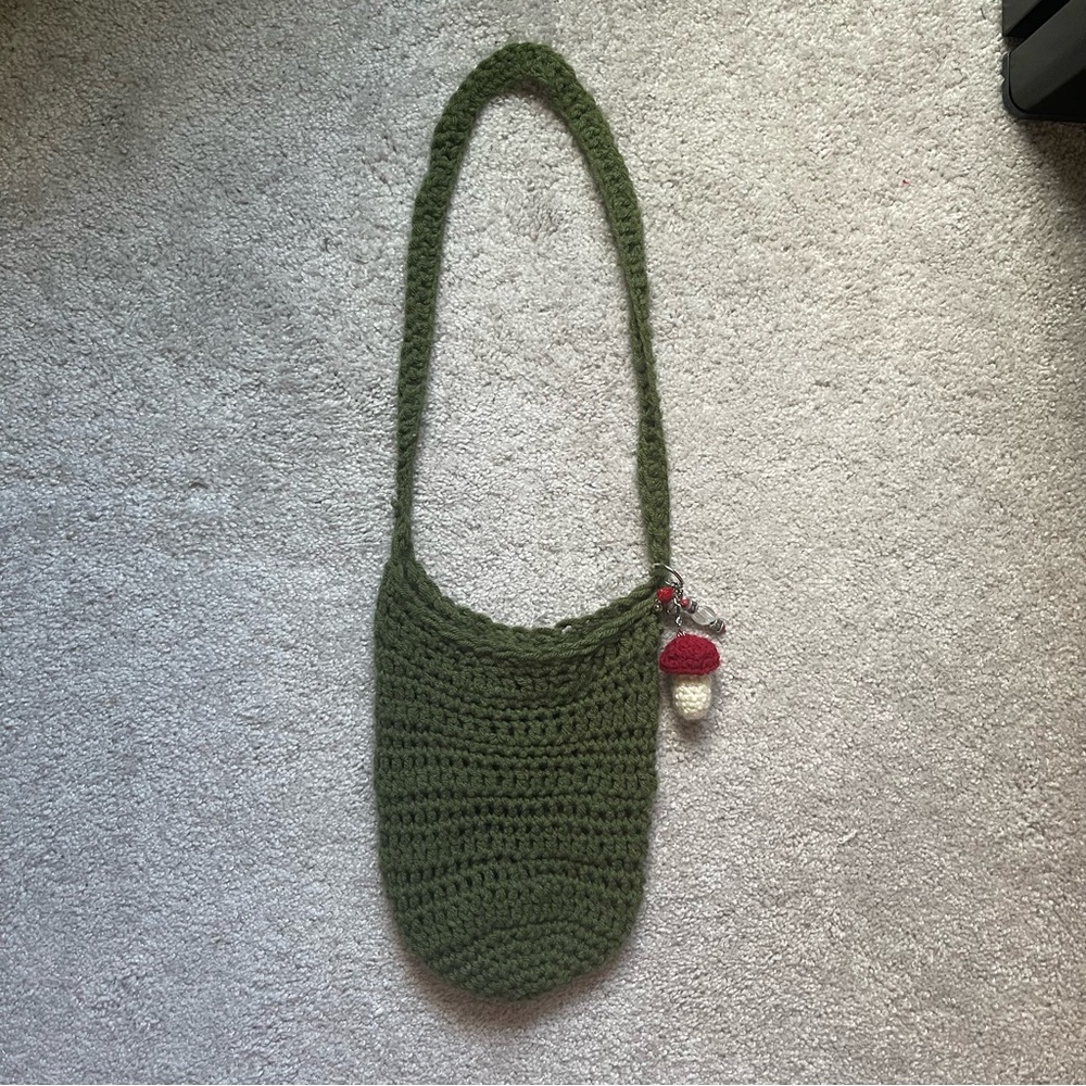 Handmade Frog Green Crochet Bag